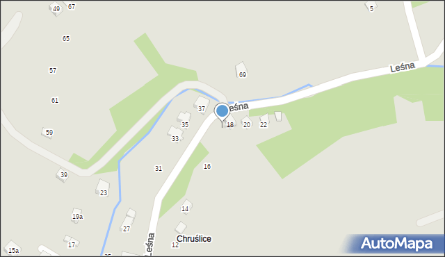 Nowy Sącz, Leśna, 30, mapa Nowego Sącza
