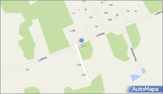 Nowy Wilków, Leśna, 19, mapa Nowy Wilków