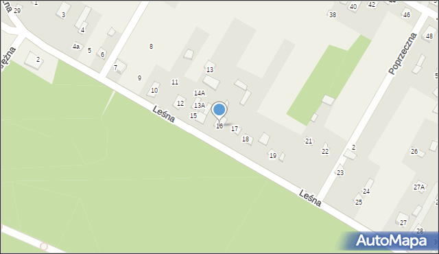 Nurzec-Stacja, Leśna, 16, mapa Nurzec-Stacja