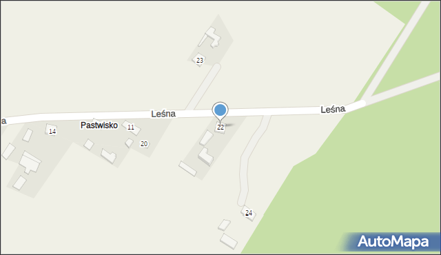 Obice, Leśna, 22, mapa Obice