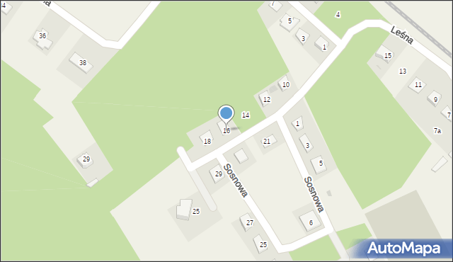 Obrowo, Leśna, 16, mapa Obrowo