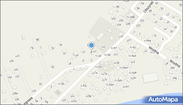 Okuninka, Łęgowa, 6, mapa Okuninka