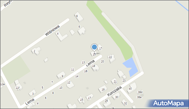 Oława, Lema Stanisława, 15, mapa Oława