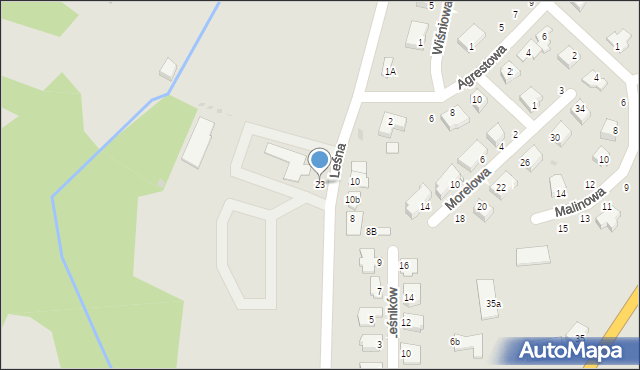 Olsztynek, Leśna, 23, mapa Olsztynek