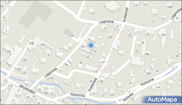 Olszyna, Legnicka, 10b, mapa Olszyna