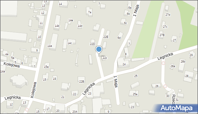 Olszyna, Legnicka, 22g, mapa Olszyna