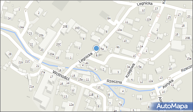 Olszyna, Legnicka, 5, mapa Olszyna