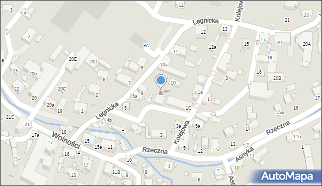 Olszyna, Legnicka, 9b, mapa Olszyna