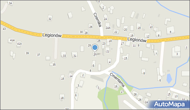 Opatów, Legionów, 27, mapa Opatów