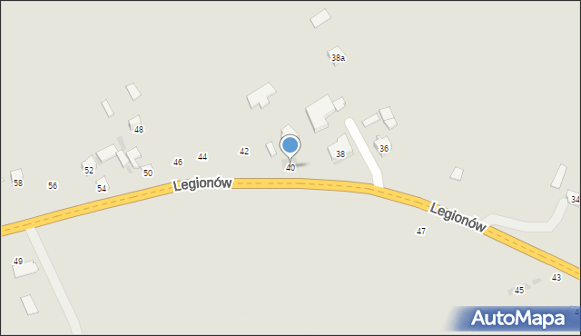 Opatów, Legionów, 40, mapa Opatów