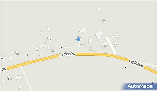 Opatów, Legionów, 42, mapa Opatów