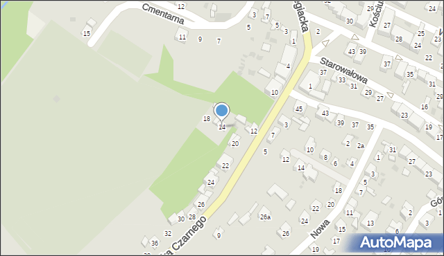 Opatów, Leszka Czarnego, 14, mapa Opatów