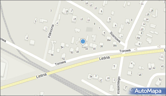 Opoczno, Leśna, 46, mapa Opoczno