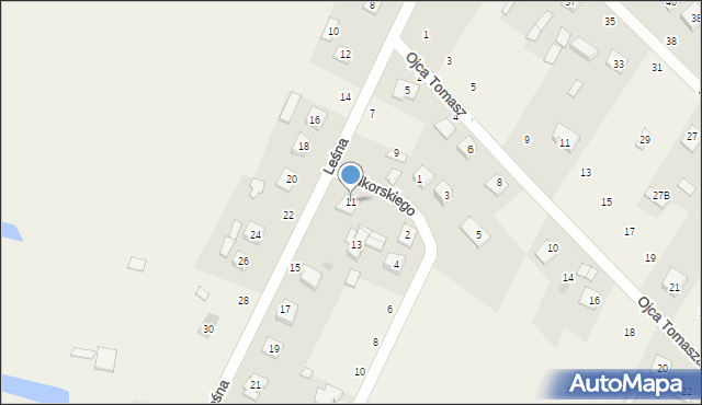 Orchówek, Leśna, 11, mapa Orchówek