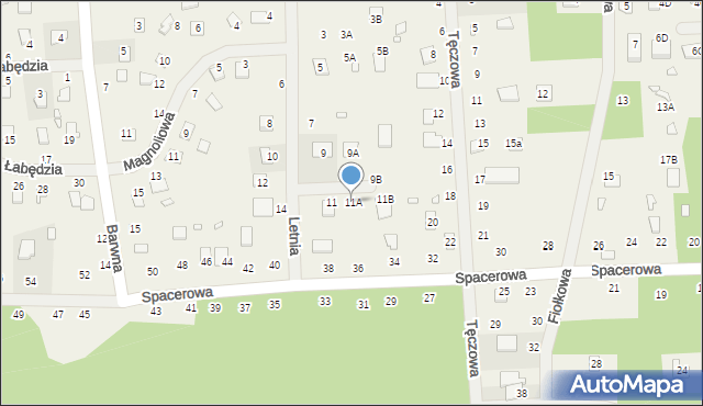 Orchówek, Letnia, 11A, mapa Orchówek