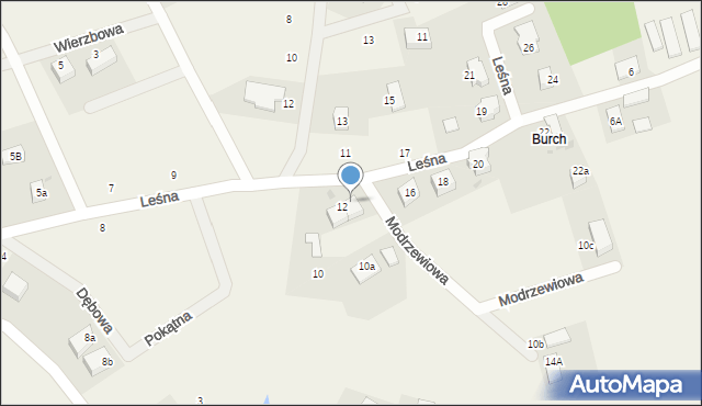 Orle, Leśna, 14, mapa Orle