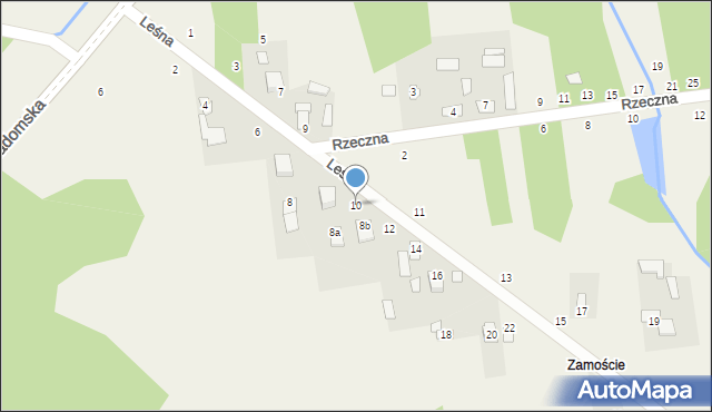 Orońsko, Leśna, 10, mapa Orońsko