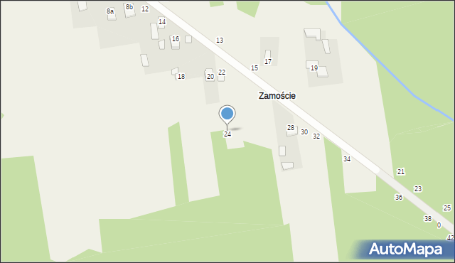 Orońsko, Leśna, 24, mapa Orońsko