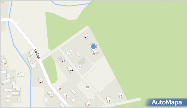 Osieczna, Leśna, 18, mapa Osieczna