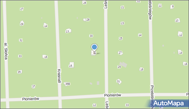 Osiedle Wilga, Leśnych Ludzi, 34, mapa Osiedle Wilga