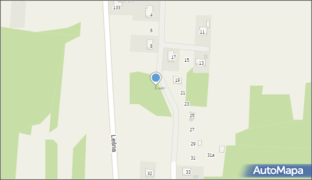 Osiek, Leśna, 16, mapa Osiek