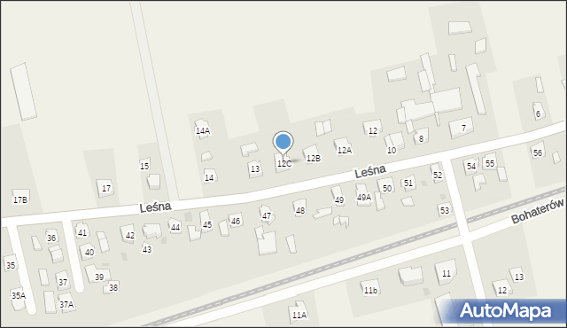 Osiek nad Notecią, Leśna, 12C, mapa Osiek nad Notecią