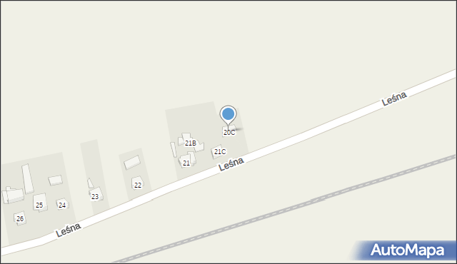 Osiek nad Notecią, Leśna, 20C, mapa Osiek nad Notecią