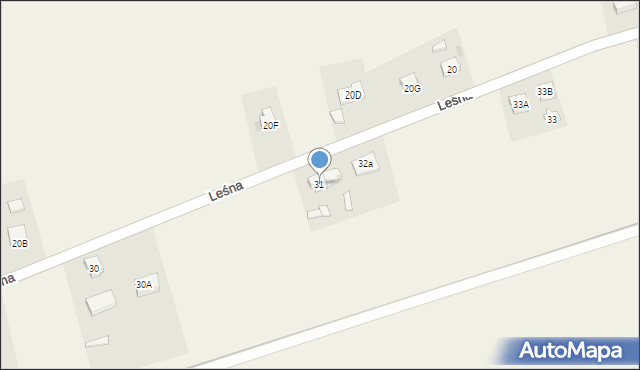 Osiek nad Notecią, Leśna, 31, mapa Osiek nad Notecią