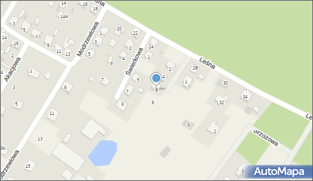 Osiek nad Wisłą, Leszczynowa, 6, mapa Osiek nad Wisłą