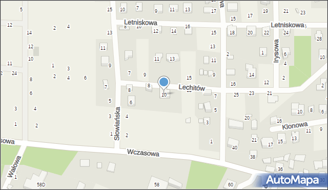 Osłonin, Lechitów, 10, mapa Osłonin