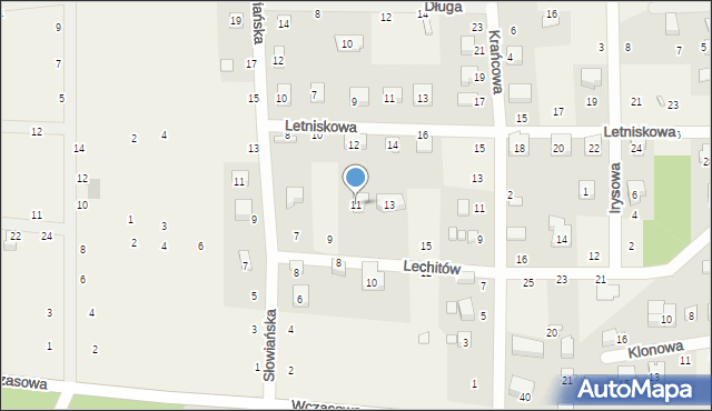 Osłonin, Lechitów, 11, mapa Osłonin