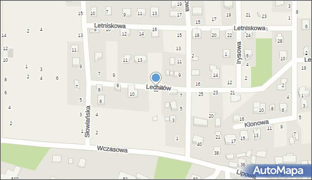 Osłonin, Lechitów, 12, mapa Osłonin