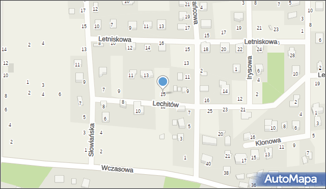Osłonin, Lechitów, 15, mapa Osłonin