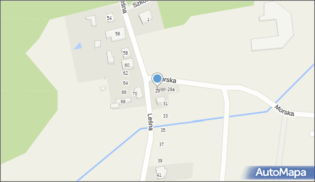 Osłonino, Leśna, 29, mapa Osłonino