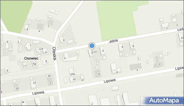 Osowiec, Leśna, 2, mapa Osowiec