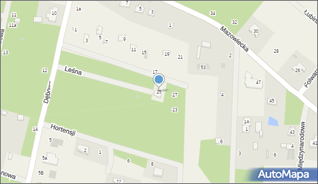 Osowiec, Leśna, 25, mapa Osowiec