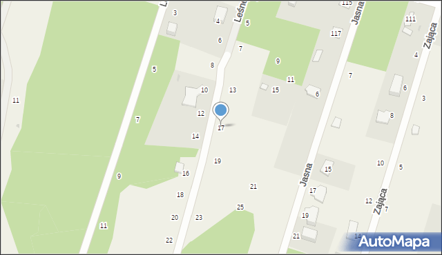 Osowiec, Leśnej Ciszy, 17, mapa Osowiec