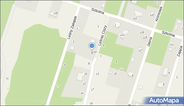 Osowiec, Leśnej Ciszy, 6, mapa Osowiec