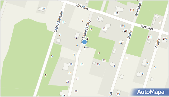 Osowiec, Leśnej Ciszy, 7, mapa Osowiec