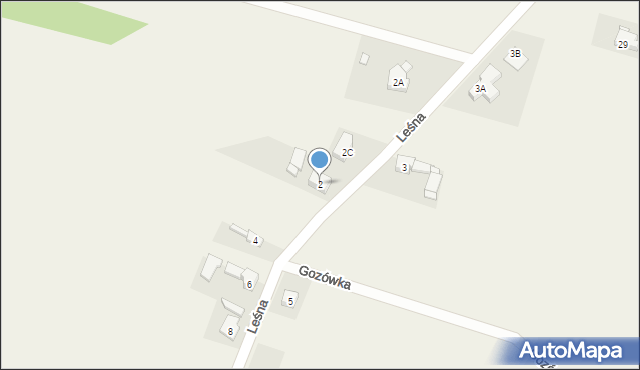 Ossy, Leśna, 2, mapa Ossy