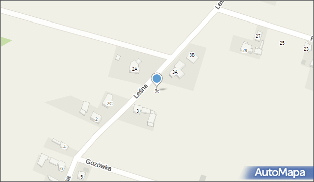 Ossy, Leśna, 3c, mapa Ossy