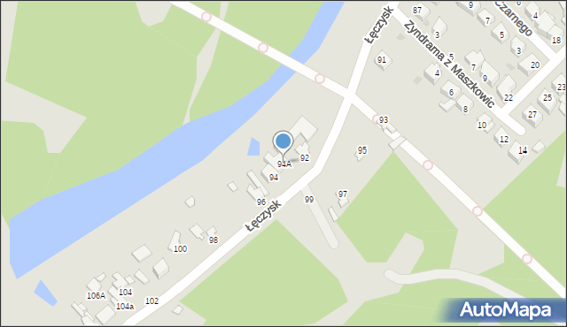 Ostrołęka, Łęczysk, 94A, mapa Ostrołęka