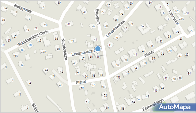 Ostrołęka, Lelewela Joachima, 46, mapa Ostrołęka