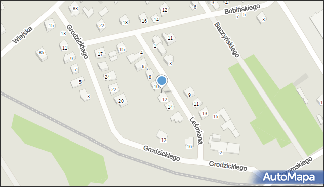 Ostrołęka, Leśmiana Bolesława, 12A, mapa Ostrołęka