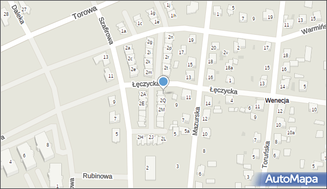Ostrów Wielkopolski, Łęczycka, 2S, mapa Ostrów Wielkopolski