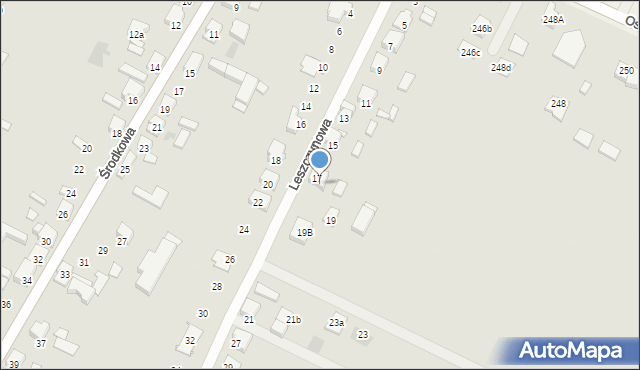 Ostrów Wielkopolski, Leszczynowa, 19a, mapa Ostrów Wielkopolski