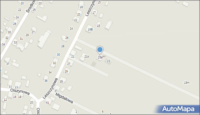 Ostrów Wielkopolski, Leszczynowa, 23a, mapa Ostrów Wielkopolski