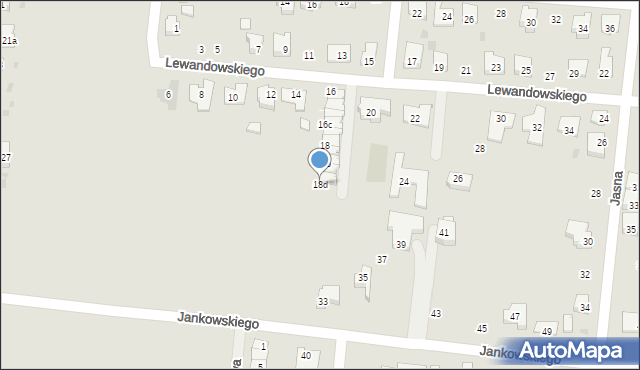 Ostrów Wielkopolski, Lewandowskiego Włodzimierza, 18d, mapa Ostrów Wielkopolski