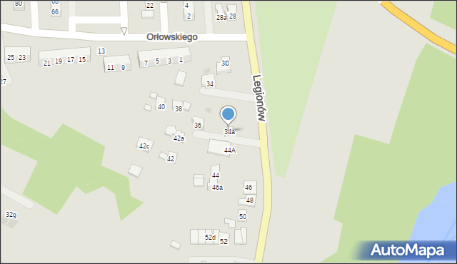 Oświęcim, Legionów, 34a, mapa Oświęcimia