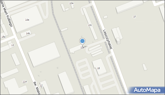 Oświęcim, Leszczyńskiej Stanisławy, 12a, mapa Oświęcimia